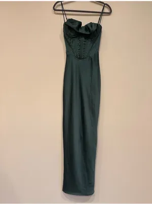 House of CB Charmaine Forest Corset Maxi Dress XS thumbnail 6