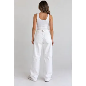 NEW BDG Urban Outfitters Ivory Logan Boyfriend Mid Rise Loose Cinched Jeans thumbnail 4