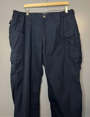 5.11 Tactical Pants Womens 20 Long Blue Cargo Elastic Waist Work Pockets thumbnail 1