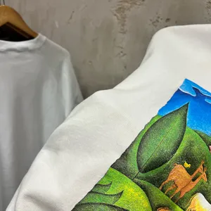 The Vintage Shop Vintage 90s Heifer International White Unisex Farm Art Graphic Sweatshirt XL thumbnail 6