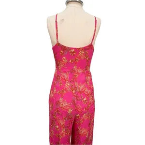 Free People Hot Tropics Wide Leg Cropped Jumpsuit Size Small thumbnail 6