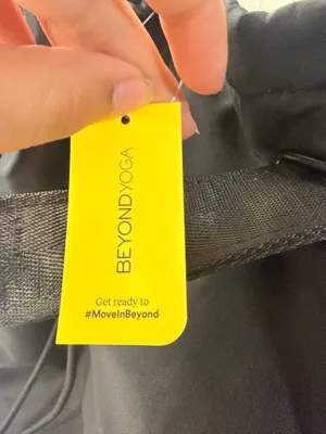 Beyond Yoga Black Drawstring Backpack Gym Bag thumbnail 3