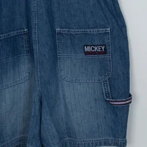 Vintage Disney Womens‎ Overalls Denim Shortalls Shorts Size L Blue Mickey Mouse thumbnail 10