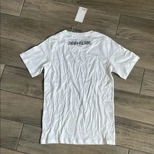 Zadig & Voltaire White Short Sleeve Tee Empowering Print thumbnail 4