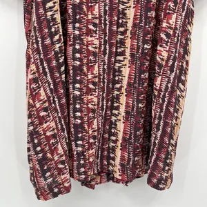 Garnet Hill Jardin Crepe Dress Firesmoke Stripe A-line 3/4 Sleeves‎ Size Small thumbnail 9