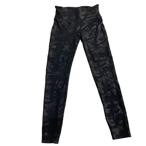 Spanx Faux Leather Camo Black Leggings Size Large‎ thumbnail 2