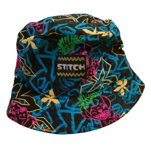 NWOT Disney Parks Lilo & Stitch Retro 90s Neon Collection Bucket Hat thumbnail 1