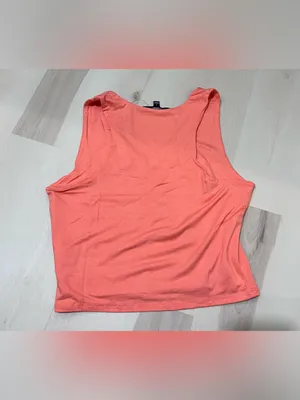 Lulus NWT Women Large Basics Feel Like Dancing Coral Orange Crop Casual Lounge thumbnail 12