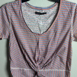 Abercrombie & Fitch Women Striped Crop Top‎ Twist Knot Size M. thumbnail 2