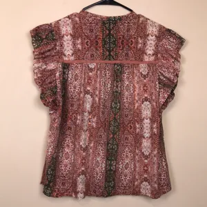 Good Hart Matilda Jane Women’s Boho Pattern Print Metallic Flutter Sleeve Blouse thumbnail 5