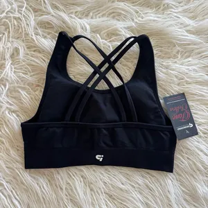 IronGrind Reborn Double Crossover Sports Bra Jet Black Size Small thumbnail 5
