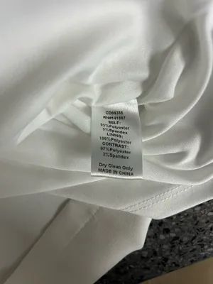 TCEC White Puff-Sleeve Mini Dress with Satin Back Tie thumbnail 4