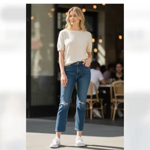 NWT Wrangler High Rise True Straight Crop Jeans Size 14/32 thumbnail 2