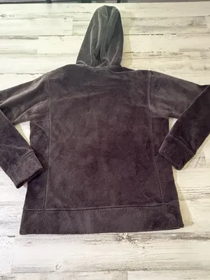 Patagonia Chocolate Brown Plush Fleece Hooded Jacket Size Large thumbnail 4