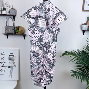 Elliatt Lemniscate Ruched Summer Mini Dress in Pink Multi Floral Size Small NWT thumbnail 4