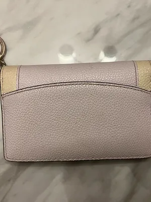 kate spade Two-Tone Pebbled Leather Bifold Wallet in Purple and Cream thumbnail 3