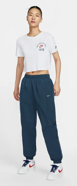 Nike Joggers Size XL Blue Fit Mid-Rise Full Oversized Length, Navy NWT Women's thumbnail 1