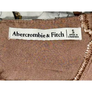 NEW Abercrombie & Fitch White Pink Floral Linen Smocked Halter Mini Dress Size S thumbnail 8