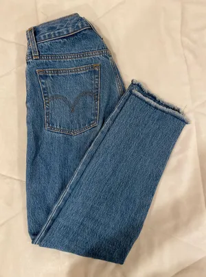 Levi's Distressed Mom Straight Jeans thumbnail 2