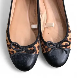 Merona Y2K cheetah leopard animal print ballet flats bow preppy academia cottagecore boho western thumbnail 1