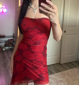 Princess Polly Donelli Mini Dress Red Floral 4 thumbnail 3