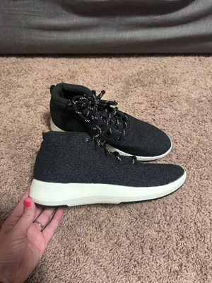 allbirds women’s Wool Sneakers in Black with White Sole thumbnail 2