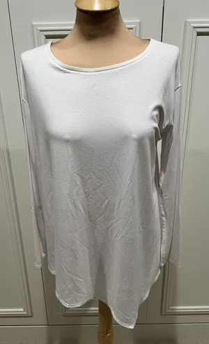 Eileen Fisher Women's White Asymmetrical Tunic Size Medium Lagenlook‎ Minimalist thumbnail 1