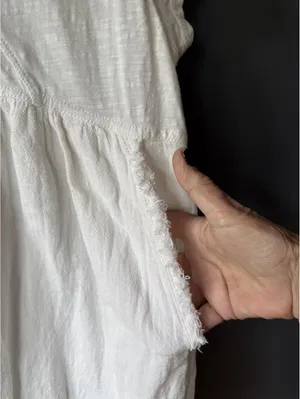 Daily Practice White Eyelet Hem Cross-Back Short Sleeve Dress thumbnail 7