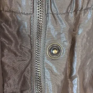 Liz Claiborne Lightweight Utility Jacket Women's L Metallic Brown Zip Snap Waist thumbnail 8