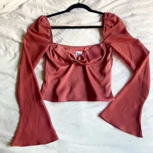 princess polly pink long sleeve top thumbnail 1