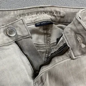 American Eagle Jeans Womens 2 Short Gray Jeggings Ankle Low Stretch Rolled Cuffs thumbnail 3