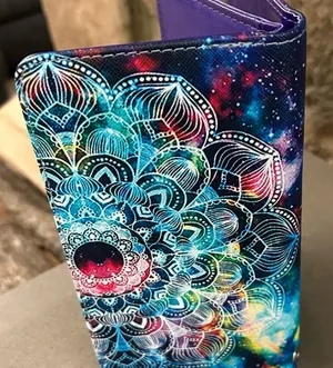 Wallet Galaxy Mandala-passport holder cover RFID blocking travel, wallet unisex thumbnail 1