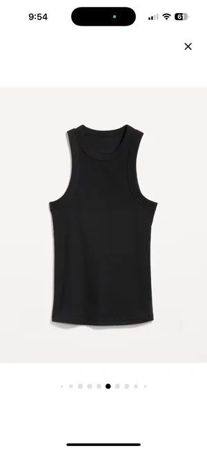 Old Navy Black High Neck Rib Knit Tank thumbnail 3