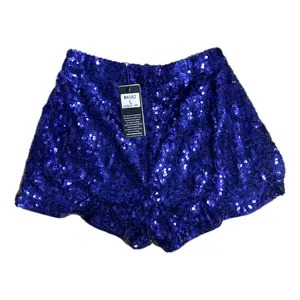 NWT MANER‎ Women’s High Waisted Sparkly Sequin Party Shorts - Large thumbnail 5