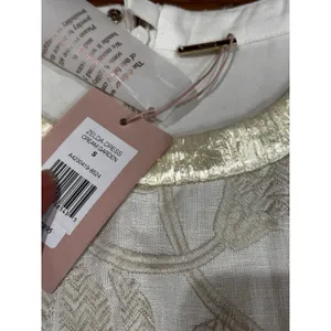 Alexis Zelda Cream Eyelet Embroidered Garden Midi Dress Sleeveless Size S thumbnail 5