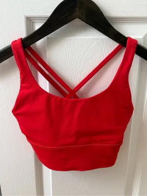 Lululemon Energy Longline Bra *Medium Support, B–D Cups in Hot Heat thumbnail 3