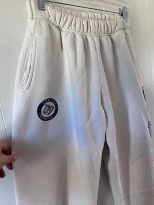 SET ACTIVE Logo Sweatpants Cream Multicolor Size Medium thumbnail 4