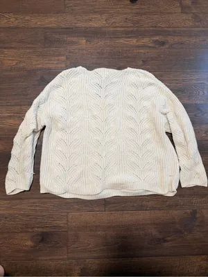White chunky sweater Size L thumbnail 2