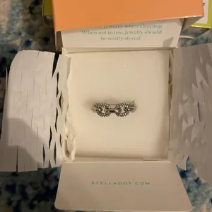 NWT Silver Frozen Chain Ring Size 8 by Stella & Dot, Classic Everyday Ring 💍 thumbnail 3