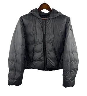 Women’s Canada Goose Medium Black Puffer Raincoat thumbnail 1