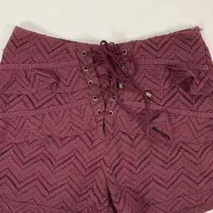 Anthropologie Moon River Shorts Small Maroon Lined Summer Festival Casual thumbnail 6
