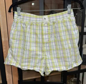 Anthropologie boxer shorts striped pajamas parke daily drills plaid dairy boy thumbnail 1