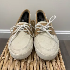 Tommy Hilfiger‎ White & Tan Slip On Boat Shoes 8 thumbnail 4