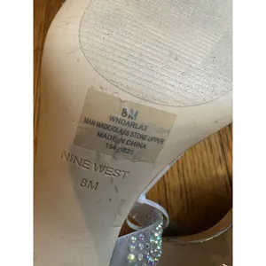 Nine West Darla Dress Sandals Women Sparkle Formal Heels Shoes Size 8M GUC thumbnail 5
