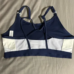 Nike Blue and White Sports Bra Size XXL thumbnail 2