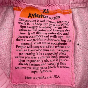 Aviator Nation Pink All Over Black Bolt Sweatpant Joggers Lounge Gym Fit Size XS thumbnail 10
