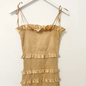 V. Chapman Lily Dress in Warm Sand Smocked Midi Revolve Size 2 thumbnail 6