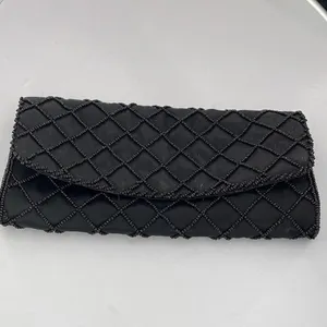 Vintage John Wind Japan beaded satin bag. thumbnail 2