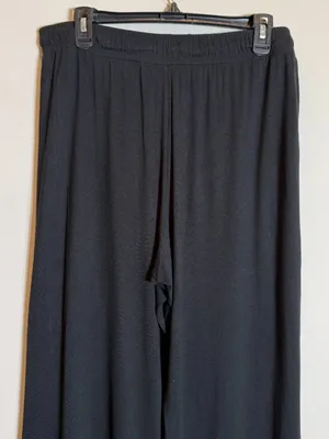 Nuuds Wide Leg Lounge Pants Women's Large Black Loungewear Comfy Relaxation Cozy thumbnail 9