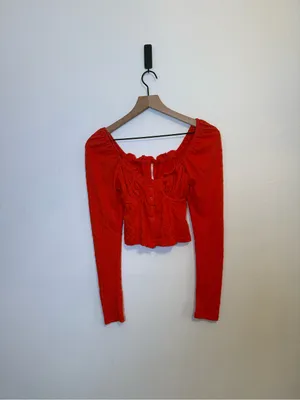 Free People‎ Ladybug Long Sleeve Crop Top thumbnail 2